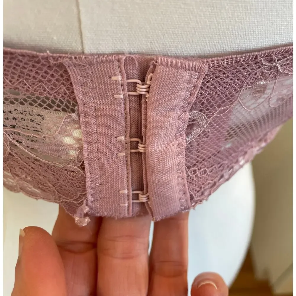 Parisian Intimates Lavender Lace Underwire Bra, Padded, Size 38DD